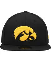 Men's Black Iowa Hawkeyes Primary Team Logo Basic 59FIFTY Fitted Hat