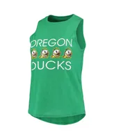 Women's Green, Black Oregon Ducks Team Tank Top and Pants Sleep Set