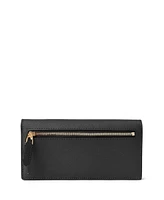 Lauren Ralph Crosshatch Leather Slim Snapped-Closure Wallet