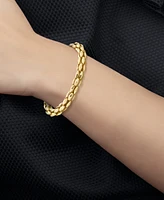 Turbo Link Bangle Bracelet in 14k Gold-Plated Sterling Silver