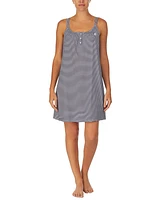 Lauren Ralph Cotton Knit Double-Strap Nightgown