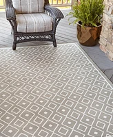 Bayshore Home Outdoor Bh Pashio Trellis Ii Kafes 7'10" x 10' Area Rug