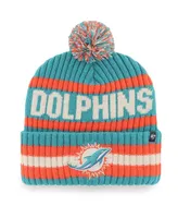 Men's '47 Brand Aqua Miami Dolphins Bering Cuffed Knit Hat with Pom