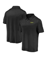 Men's Fanatics Black Oregon Ducks Primary Logo Striated Polo Shirt