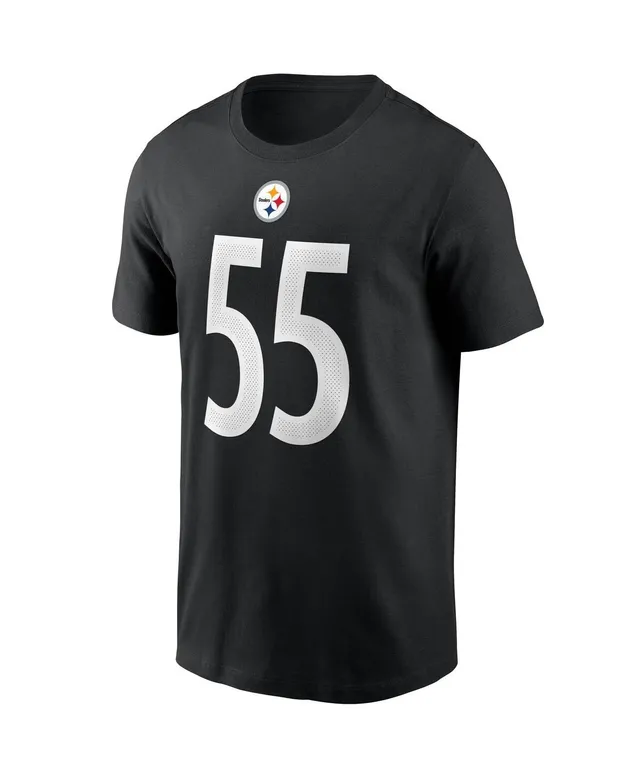 Men's Nike Devin Bush Black Pittsburgh Steelers Name & Number T-Shirt