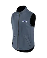 Men's Nfl X Darius Rucker Collection By Fanatics College Navy Seattle Seahawks Sherpa-Lined Full-Zip Vest