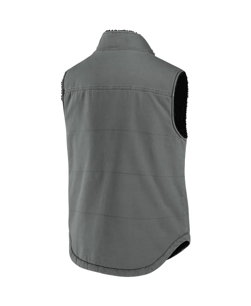 Men's Nfl X Darius Rucker Collection By Fanatics Gray Tampa Bay Buccaneers Sherpa-Lined Full-Zip Vest