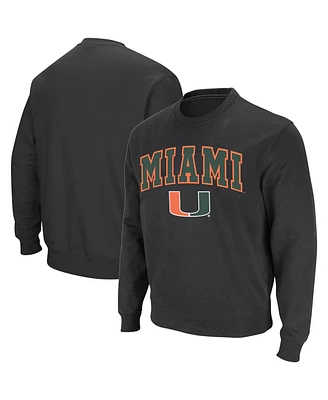 Colosseum Men's Miami Hurricanes Arch & Logo Crew Neck Sweatshirt