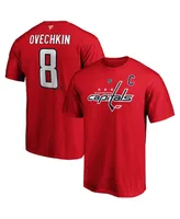 Men's Fanatics Alexander Ovechkin Red Washington Capitals Big and Tall Captain Patch Name Number T-shirt