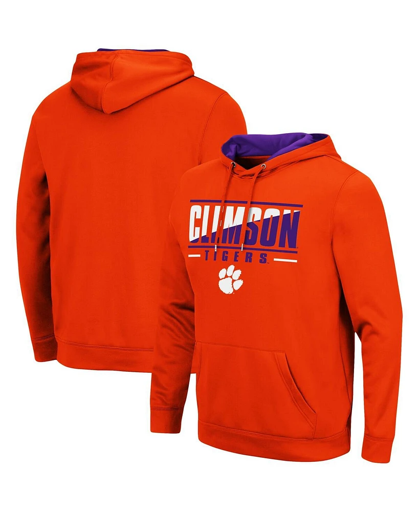 Colosseum Men's Clemson Tigers Slash Stack 2.0 Pullover Hoodie