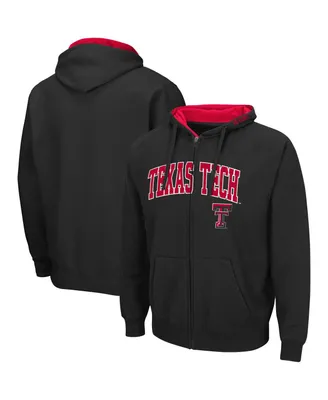 Men's Colosseum Texas Tech Red Raiders Arch Logo 3.0 Full-Zip Hoodie