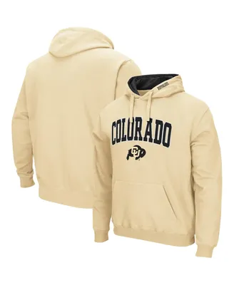 Men's Colosseum Gold Colorado Buffaloes Arch and Logo 3.0 Pullover Hoodie