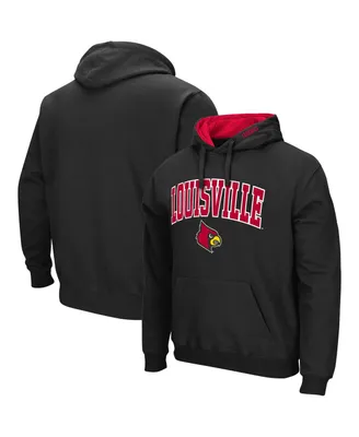 Men's Colosseum Louisville Cardinals Arch and Logo 3.0 Pullover Hoodie