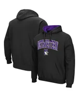 Men's Colosseum Northwestern Wildcats Arch and Logo 3.0 Pullover Hoodie