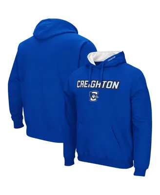 Men's Colosseum Blue Creighton Bluejays Arch and Logo Pullover Hoodie