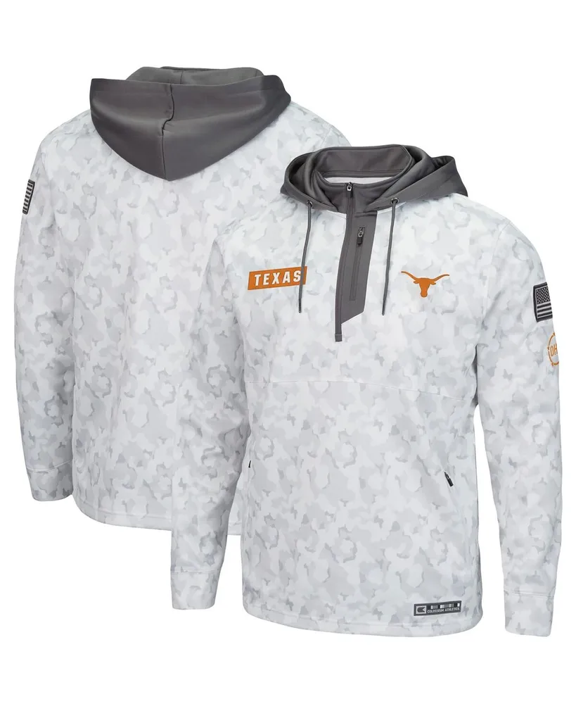 Men's Colosseum Arctic Camo Texas Longhorns Oht Military-Inspired Appreciation Quarter-Zip Hoodie