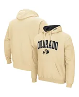 Men's Colosseum Gold Colorado Buffaloes Arch and Logo 3.0 Pullover Hoodie