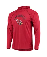 Men's Starter Cardinal Arizona Cardinals Raglan Long Sleeve Hoodie T-shirt