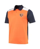 Men's Msx by Michael Strahan Orange, Navy Chicago Bears Challenge Color Block Performance Polo Shirt