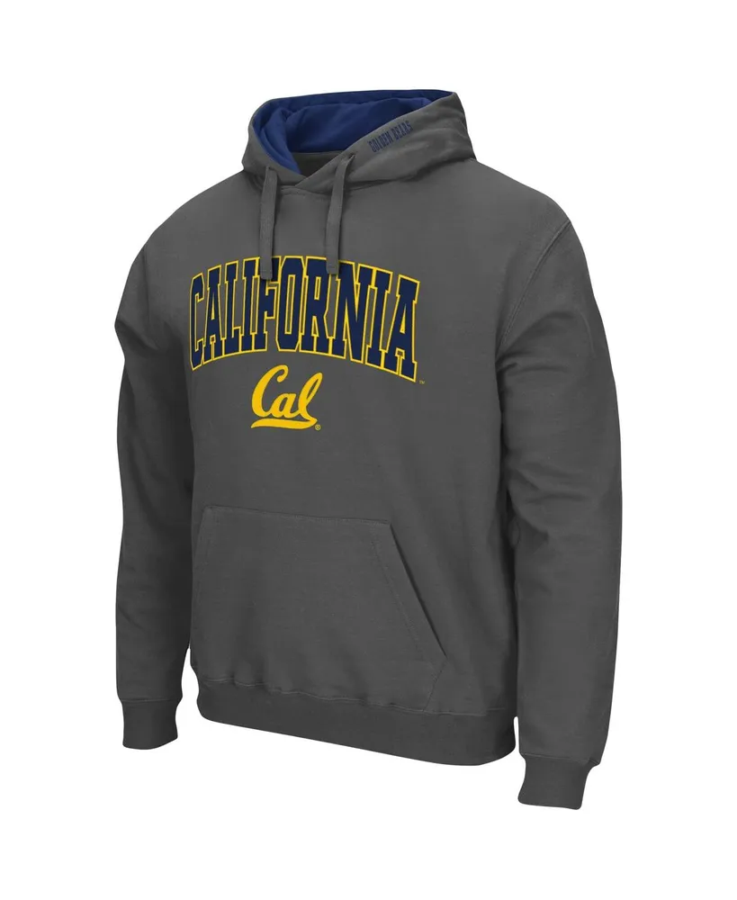 Men's Colosseum Charcoal Cal Bears Arch and Logo 3.0 Pullover Hoodie