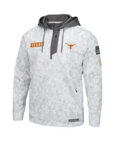 Men's Colosseum Arctic Camo Texas Longhorns Oht Military-Inspired Appreciation Quarter-Zip Hoodie