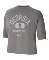 Women's Nike Heathered Gray Georgia Bulldogs Boxy T-shirt