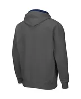 Men's Colosseum Charcoal Arizona Wildcats Arch and Logo 3.0 Full-Zip Hoodie