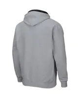 Men's Colosseum Heathered Gray Colorado Buffaloes Arch and Logo 3.0 Full-Zip Hoodie