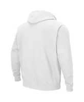 Men's Colosseum White Michigan State Spartans Arch and Logo 3.0 Pullover Hoodie