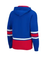Men's Colosseum Royal Kansas Jayhawks Lace Up 3.0 Pullover Hoodie
