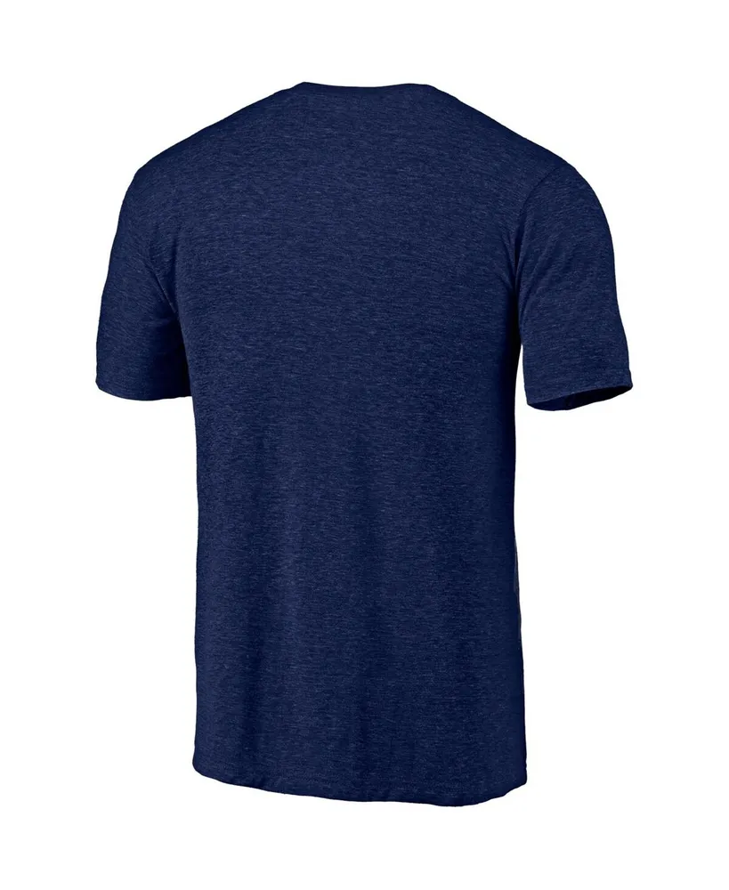 Men's Fanatics Heathered Navy Minnesota Twins Hometown Collection Ampersand Tri-Blend T-shirt