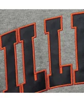 Men's Colosseum Heathered Gray Illinois Fighting Illini Arch and Logo 3.0 Full-Zip Hoodie