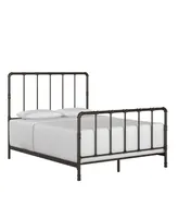 Elmaire Antique-Like Industrial Lines Bed, Queen