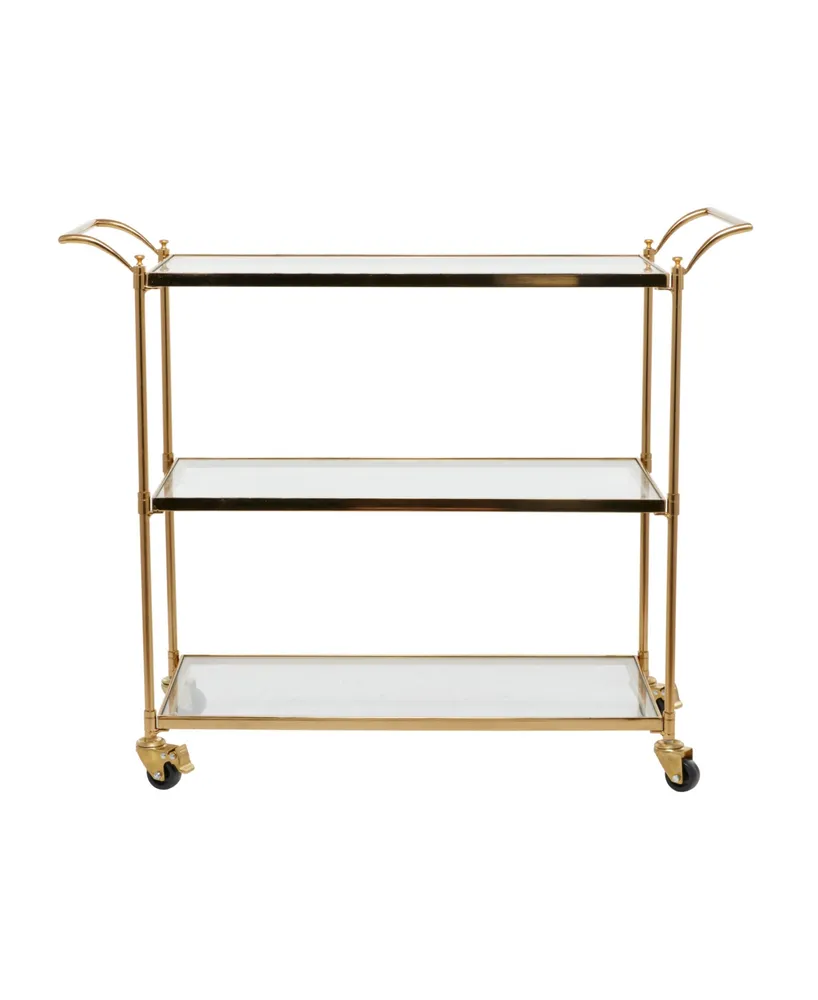 Brass Iron Traditional Bar Cart