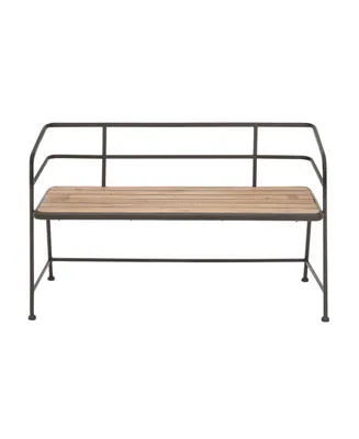 Iron and Wood Industrial Bench