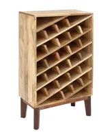 Modern Mango Wood Wine Storage