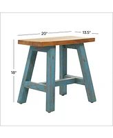 Mahogany Farmhouse Stool