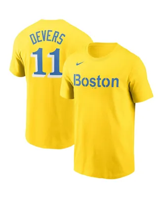 Men's Rafael Devers Gold-Tone Boston Red Sox City Connect Name Number T-shirt
