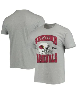 Men's Heathered Gray Arizona Cardinals Helmet T-shirt