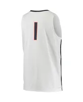 Men's #1 White Virginia Cavaliers Replica Basketball Jersey