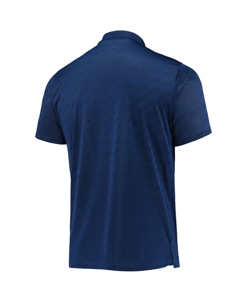 Men's Nike Golf Navy Dallas Cowboys Jacquard Wing Performance Polo Shirt