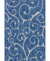 Bayshore Home Outdoor Pashio Botanical Iii Curl 8' x 11'4" Area Rug