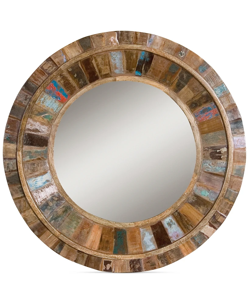 Uttermost Jeremiah Round Wood Mirror