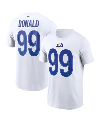 Men's Nike Aaron Donald White Los Angeles Rams Name and Number T-shirt