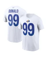 Men's Nike Aaron Donald White Los Angeles Rams Name and Number T-shirt