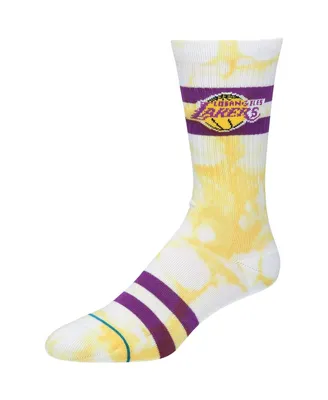 Men's Stance Los Angeles Lakers Tie-Dye Crew Socks