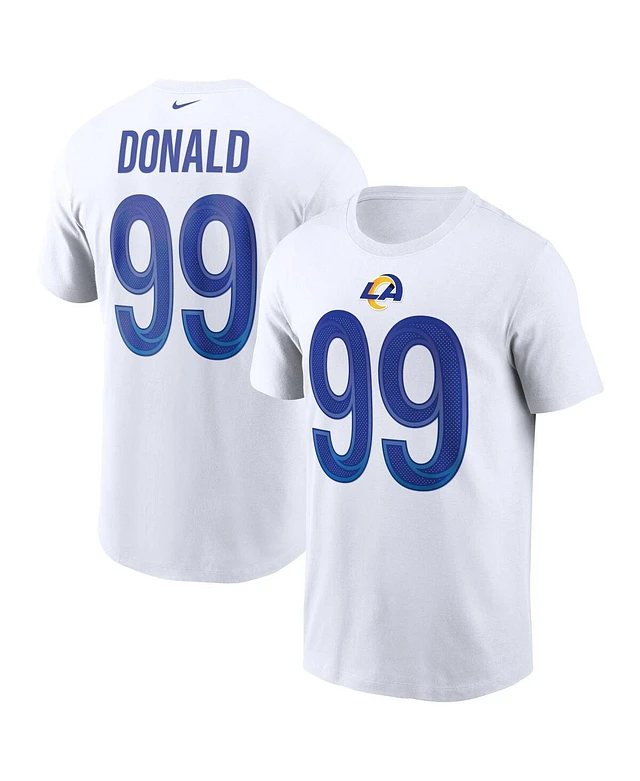 Nike Men's Nike Aaron Donald White Los Angeles Rams Name and