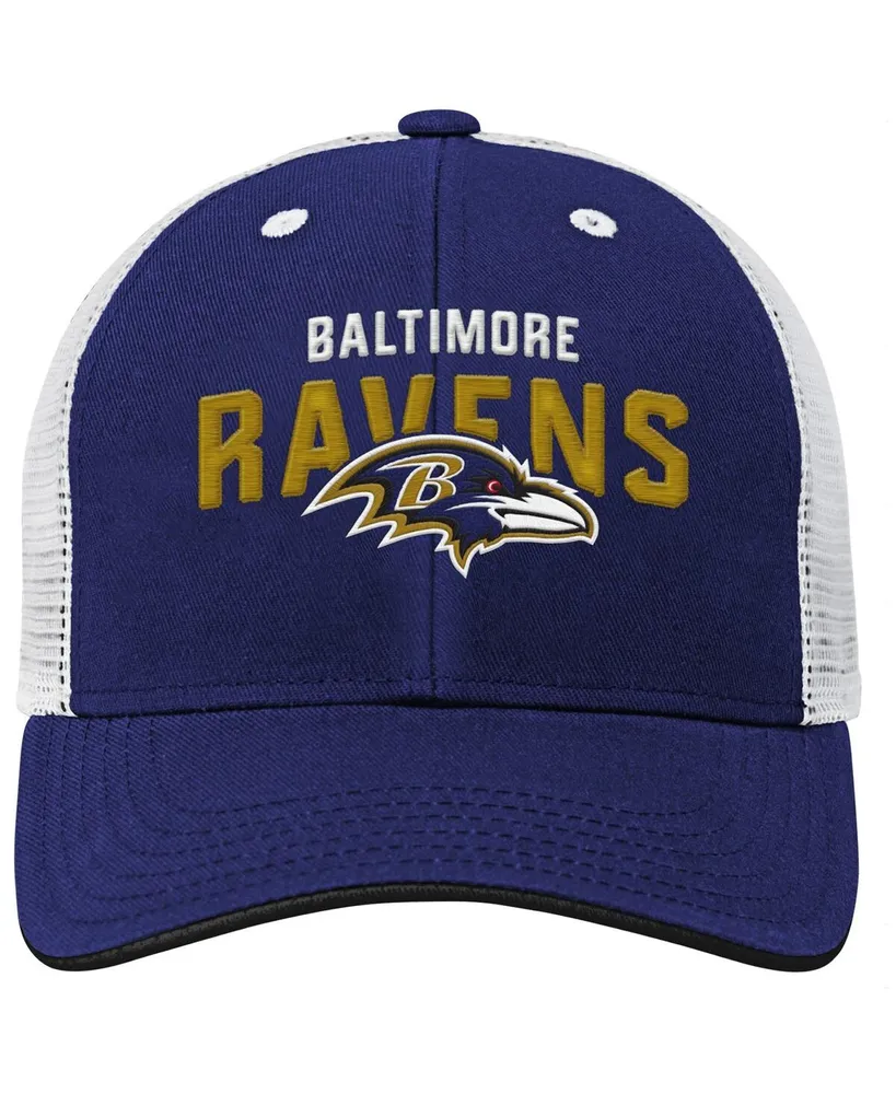 Big Boys Purple Baltimore Ravens Core Lockup Snapback Hat