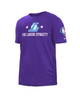 Men's New Era Purple Los Angeles Lakers / City Edition Brushed Jersey T-shirt