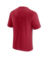 Men's Fanatics Red, Heather Gray Tampa Bay Buccaneers Colorblock T-shirt